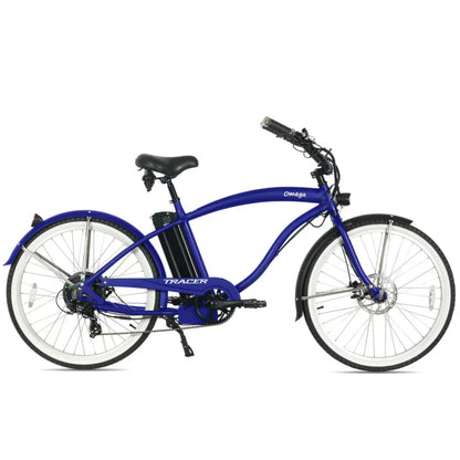 Tracer 500W 26" Omega Men's Beach Cruiser Electric Bike - MB-EB-OMEGA-M-MBK/ BK