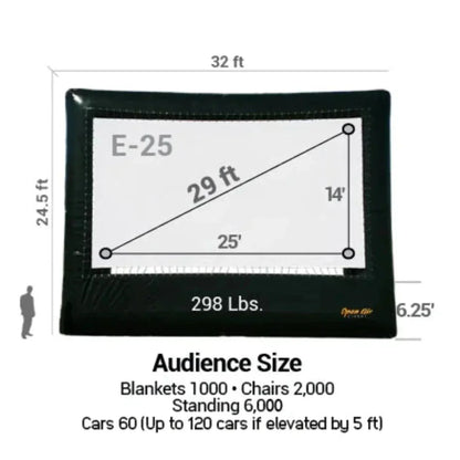 Open Air Cinema Elite Outdoor Movie Screen Kit - E-25
