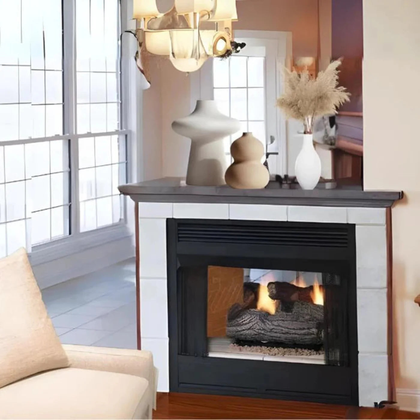 Empire Breckenridge Premium 36" See Thru Vent Free Firebox with Louvers - VFP36SB2EL