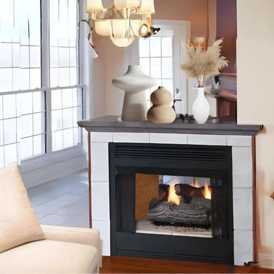 Empire Breckenridge Premium 36" See Thru Vent Free Firebox with Louvers - VFP36SB2EL