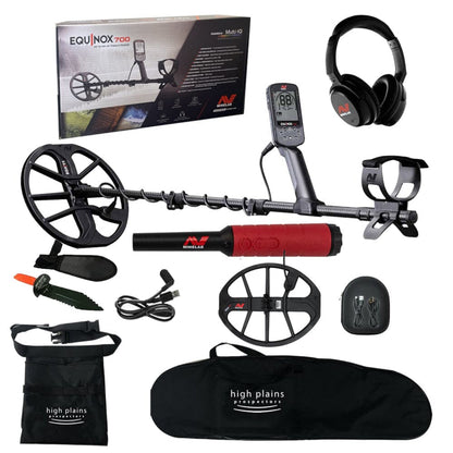 Minelab Equinox 700 Treasure Seeker Bundle with EQX 15" coil, Pro-Find 40 - 3720-0005-free-gear-PF40-15in-bundle