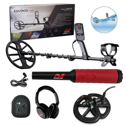 Minelab Equinox 700 Metal Detector with Pro-Find 40 Pinpointer and 6" Coil - 3720-0005-PF40-6coil