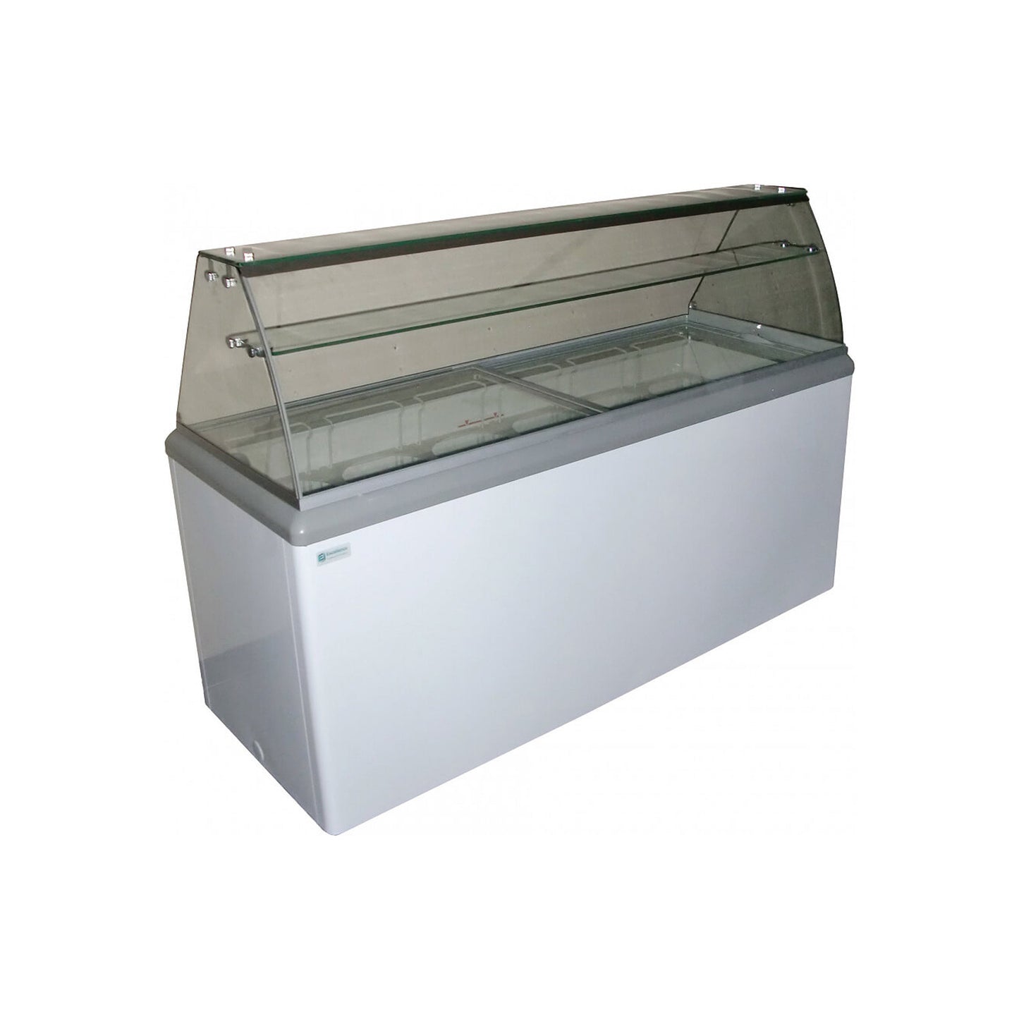 Excellence Industries - HBD-8HC, 51" Commercial Glass Door Ice Cream Dipping Cabinet Freezer (14) 3 Gallon Tubs 13.8 cu.ft. - HBD-8HC