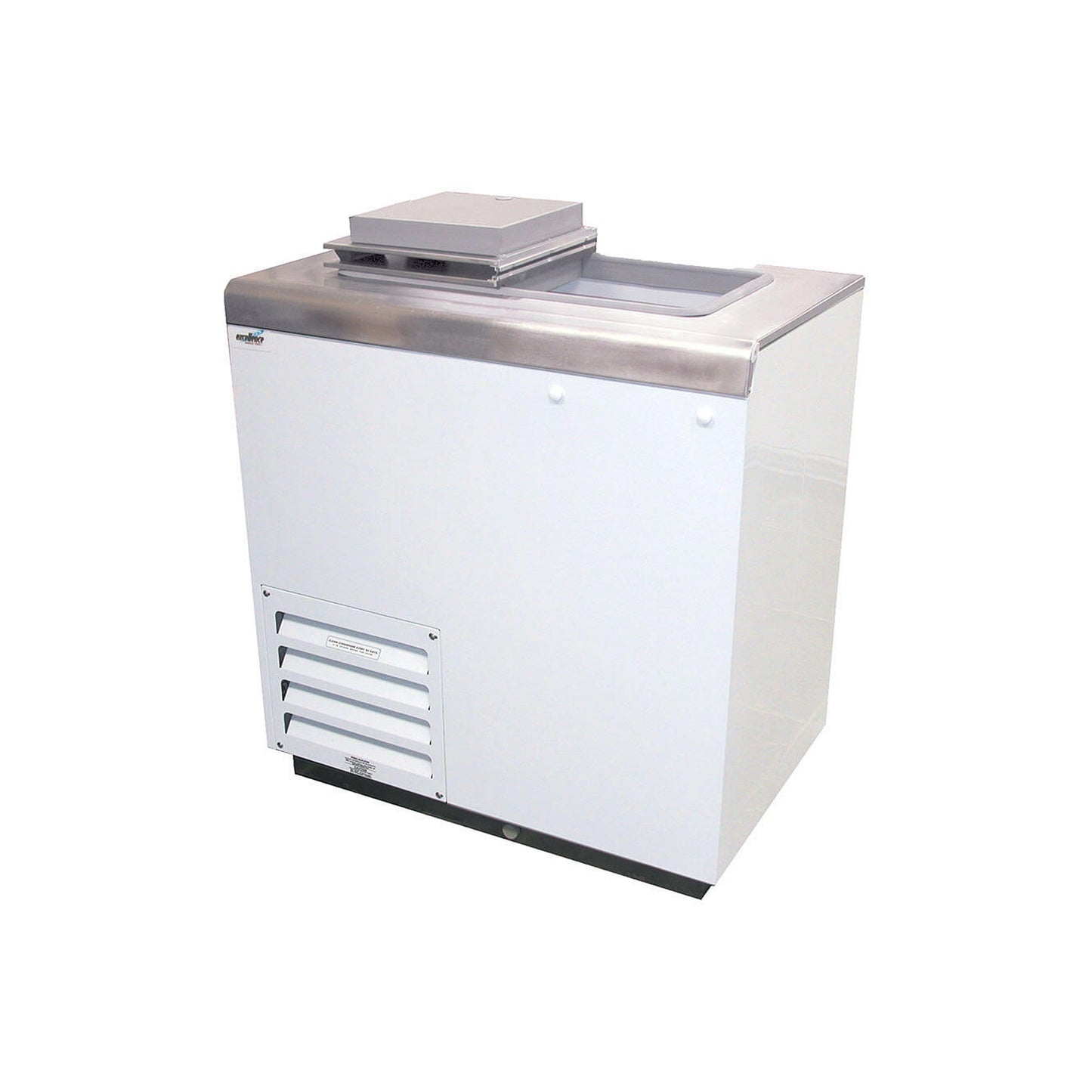 Excellence Industries - HFF-2HC, 31" Commercial 4 Tub Flip Top Ice Cream Dipping Cabinet White - HFF-2HC