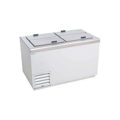 Excellence Industries - HFF-8HC, 54" Commercial 19 Tub Flip Top Ice Cream Dipping Cabinet White - HFF-8HC