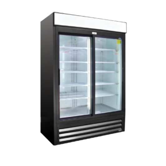 Excellence Industries - VR-45-SLD, 51" Commercial 2 Glass Door Merchandiser Refrigerator 45 cu.ft. - VR-45-SLD