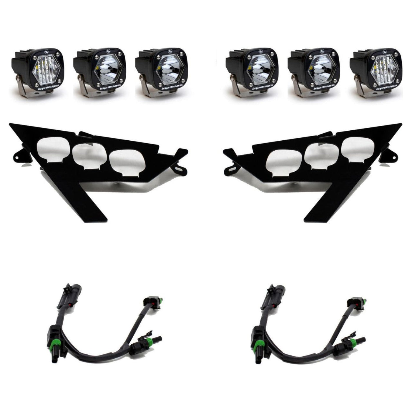 Baja Designs Polaris RZR Pro / Turbo R S1 Triple LED/Laser Headlight Kit - 447157