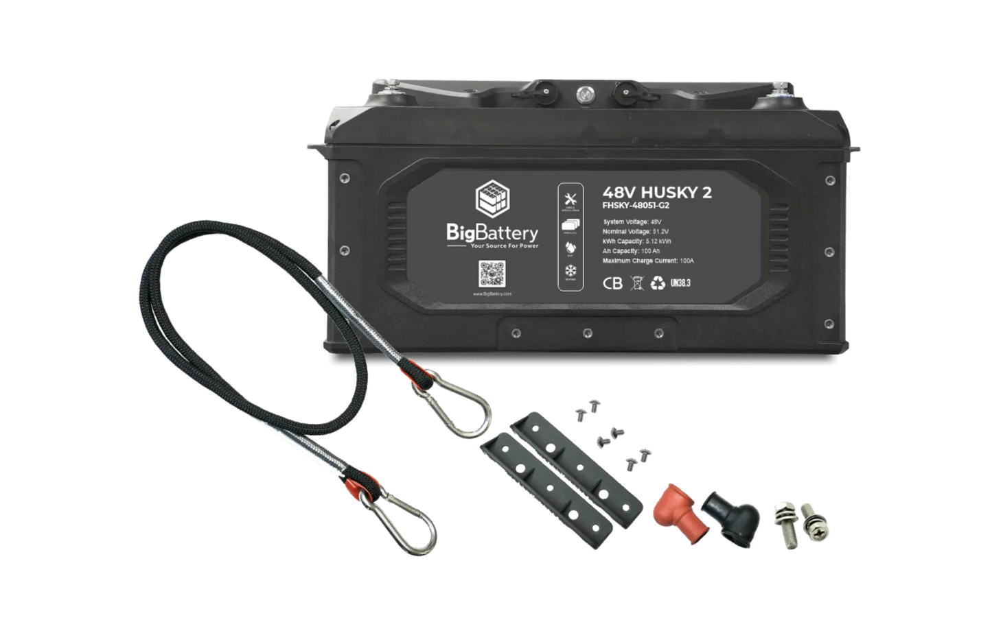 Big Battery 48V 2X HUSKY 2 KIT – 3K Growatt Inverter - K0742