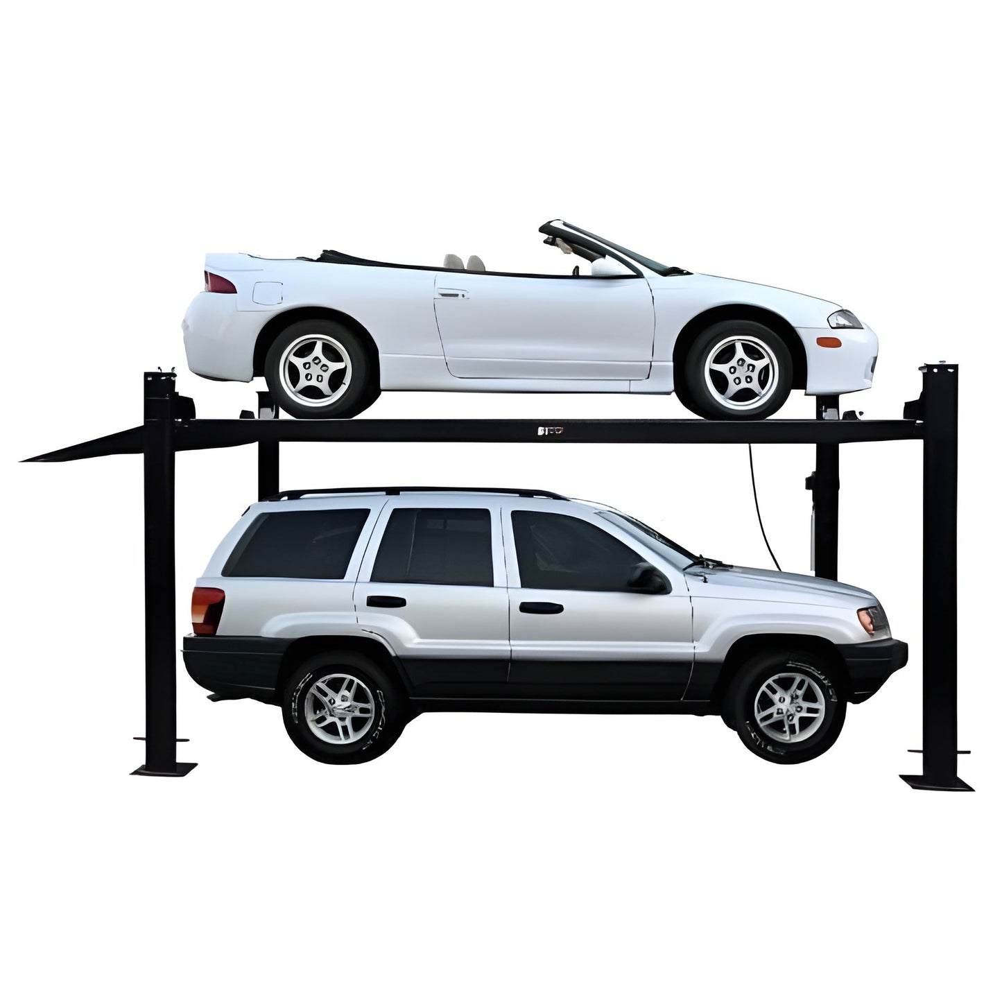 Tuxedo FP8K-DX 8,000 lb Deluxe Storage Lift - Poly casters, drip trays, jack tray - FP8K-DX