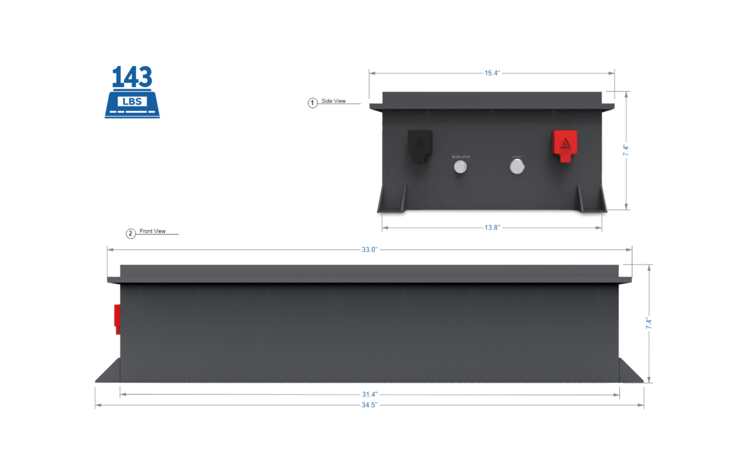 Big Battery 72V RAPTOR 2 – 7.68kWh LiFePO4 - FRPTR-72076-G2