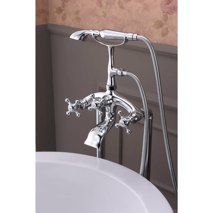 Anzzi Tugela 3-Handle Claw Foot Tub Faucet with Hand Shower FS-AZ0052 - FS-AZ0052BN