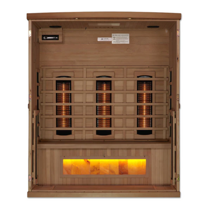 Golden Designs Full Spectrum Infrared Sauna with Himalayan Salt Bar - Reserve Edition