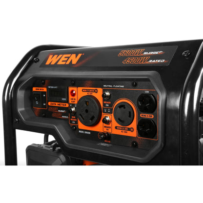 WEN GN5600 5,600-Watt Portable Generator with Wheel Kit, 224cc, Transfer-Switch, and RV-Ready - GN5600