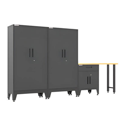 Armadillo Tough Black 4-Piece Garage Cabinet Set with Levelers - AR4PC138B