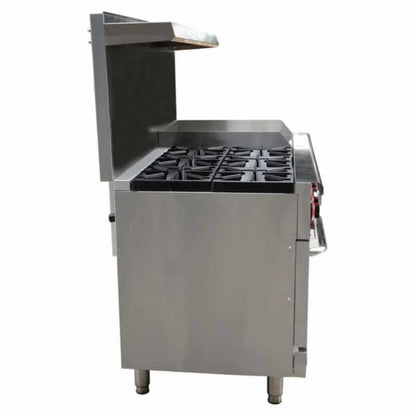 Saba - GR60-GS24, Commercial 60" 6 Burner 24" Griddle Oven Range Natural Gas - GR60-GS24