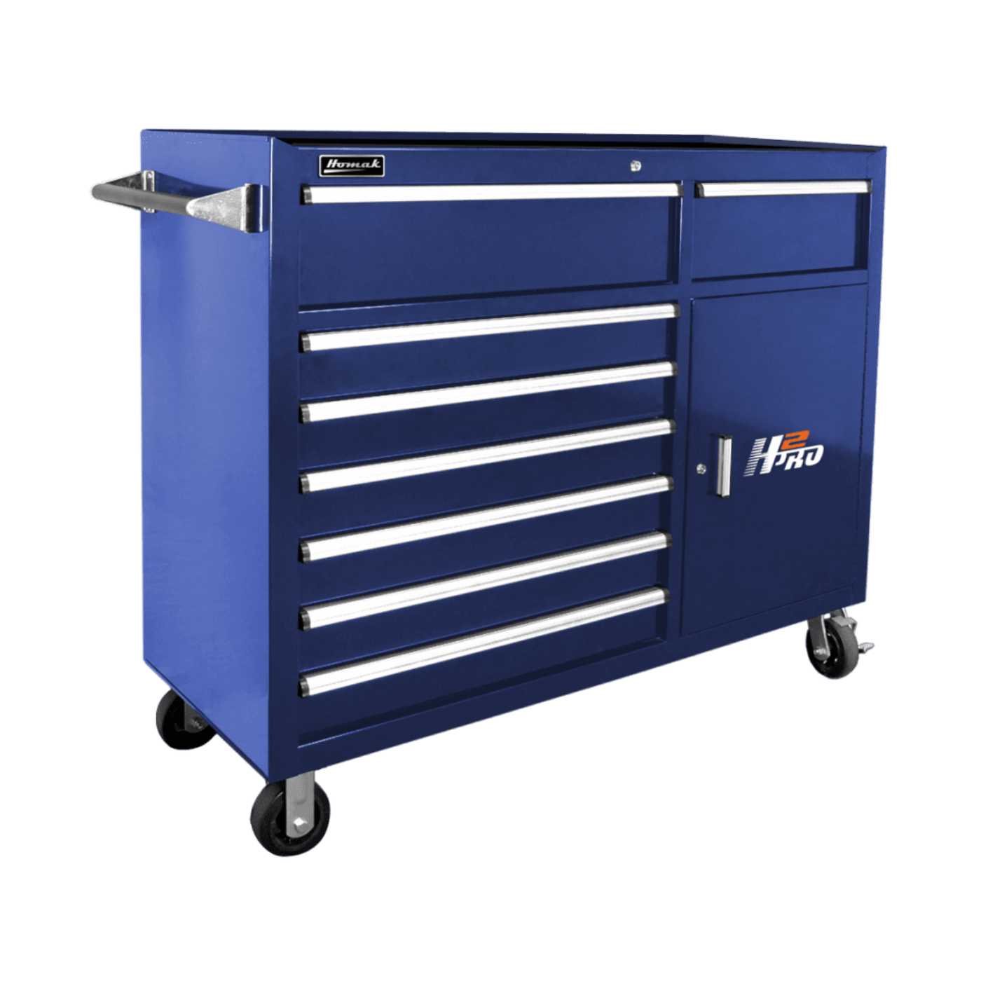 Homak  56" H2Pro 8 Drawer with 2 Drawer Comp Roller Cabinet - BK04056082