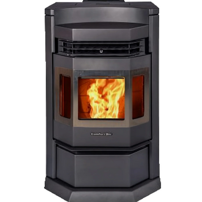 ComfortBilt Pellet Stove with Stainless Steel Trim - HP22N-Black-SS
