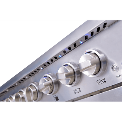 Thor Kitchen 48 in. 6.7 cu. ft. Professional Natural Gas Range in Stainless Steel, HRG4808U