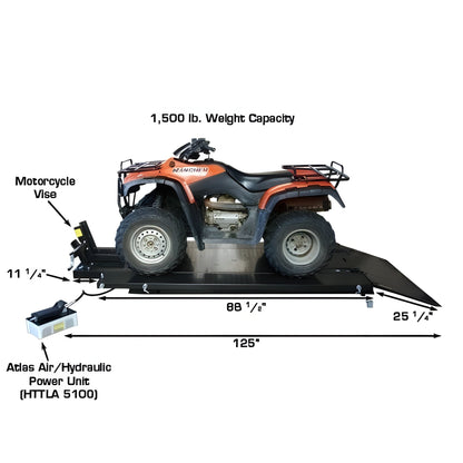 Atlas HI-RISE 1500 Motorcycle/ATV Lift - ATEHT1005-KIT-FPD