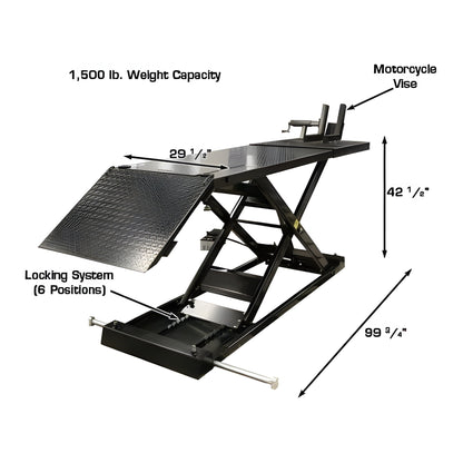 Atlas HI-RISE 1500 Motorcycle/ATV Lift - ATEHT1005-KIT-FPD