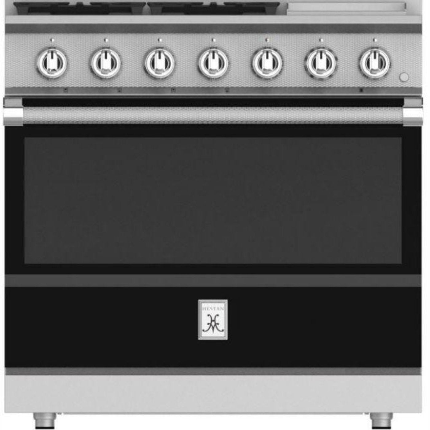 Hestan 36 Inch 4 Burner with Griddle All Gas Range - KRG364GD-NG