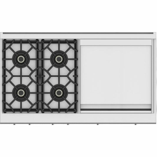 Hestan 48 Inch 4 Burner with 24 Inch Griddle Rangetop - KRT484GD-NG