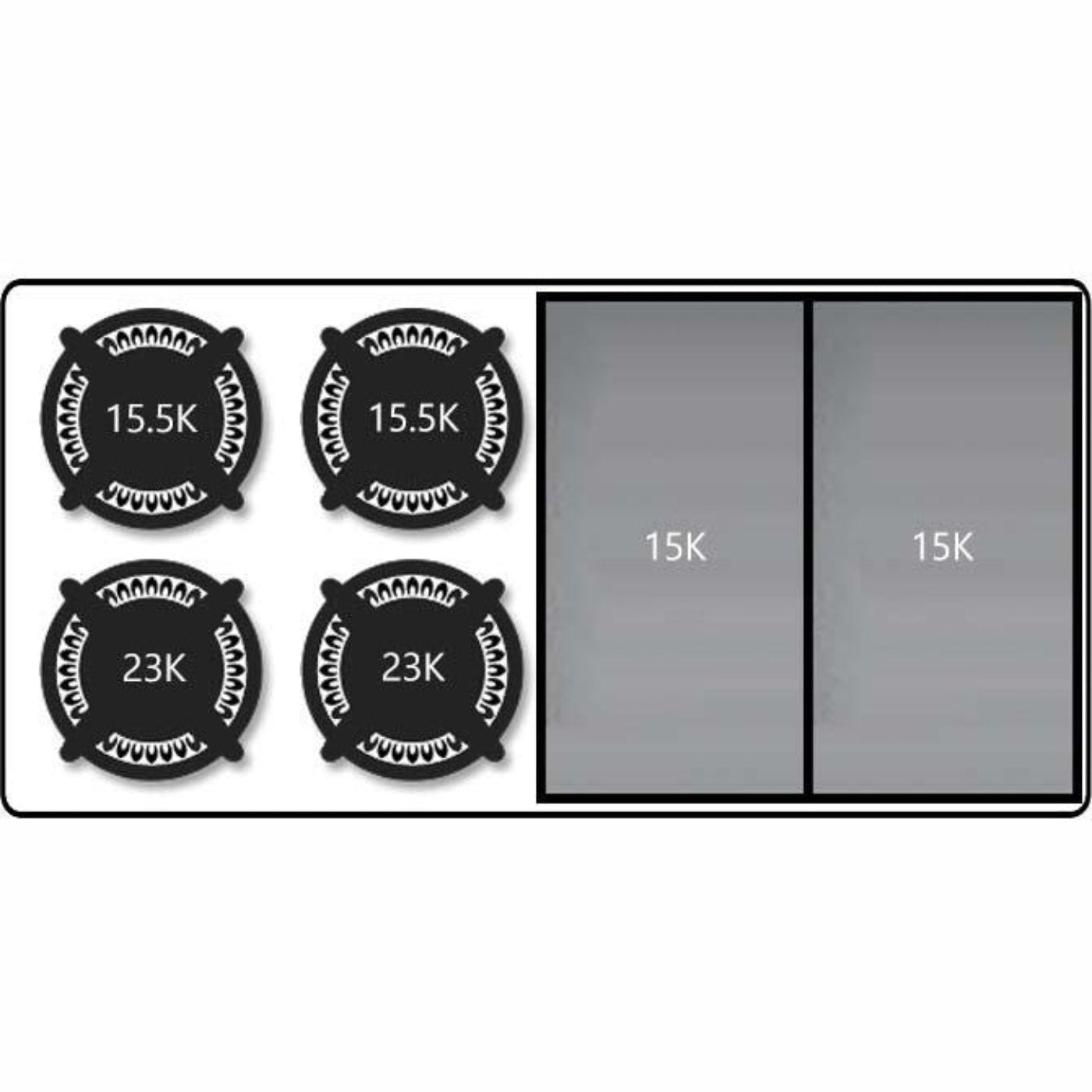 Hestan 48 Inch 4 Burner with 24 Inch Griddle Rangetop - KRT484GD-NG