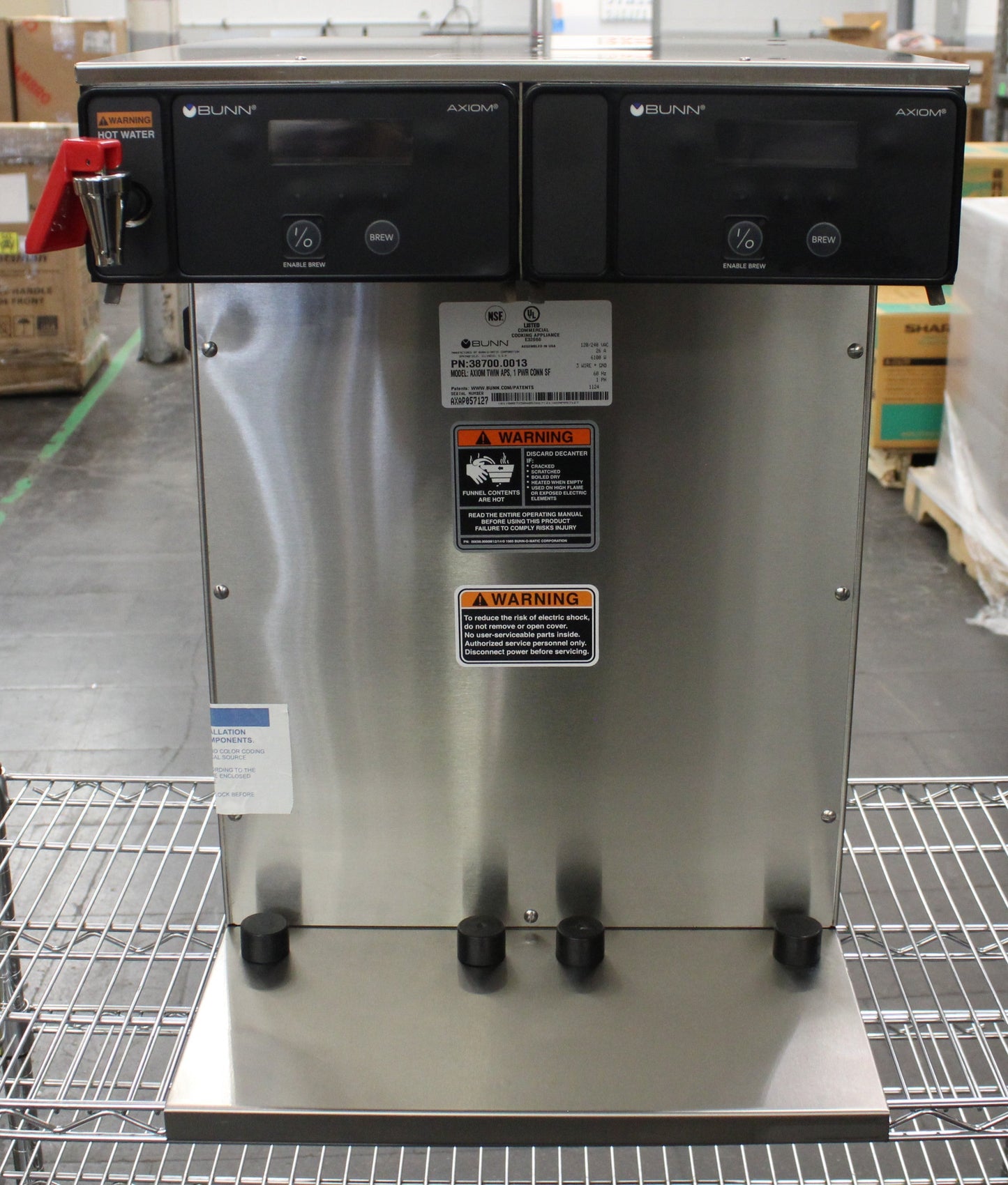 Bunn 38700.0013 *Ding & Dent* AXIOM TWIN APS 15 Gallons P/H Airpot Cof Brew - 3117UBU387000013