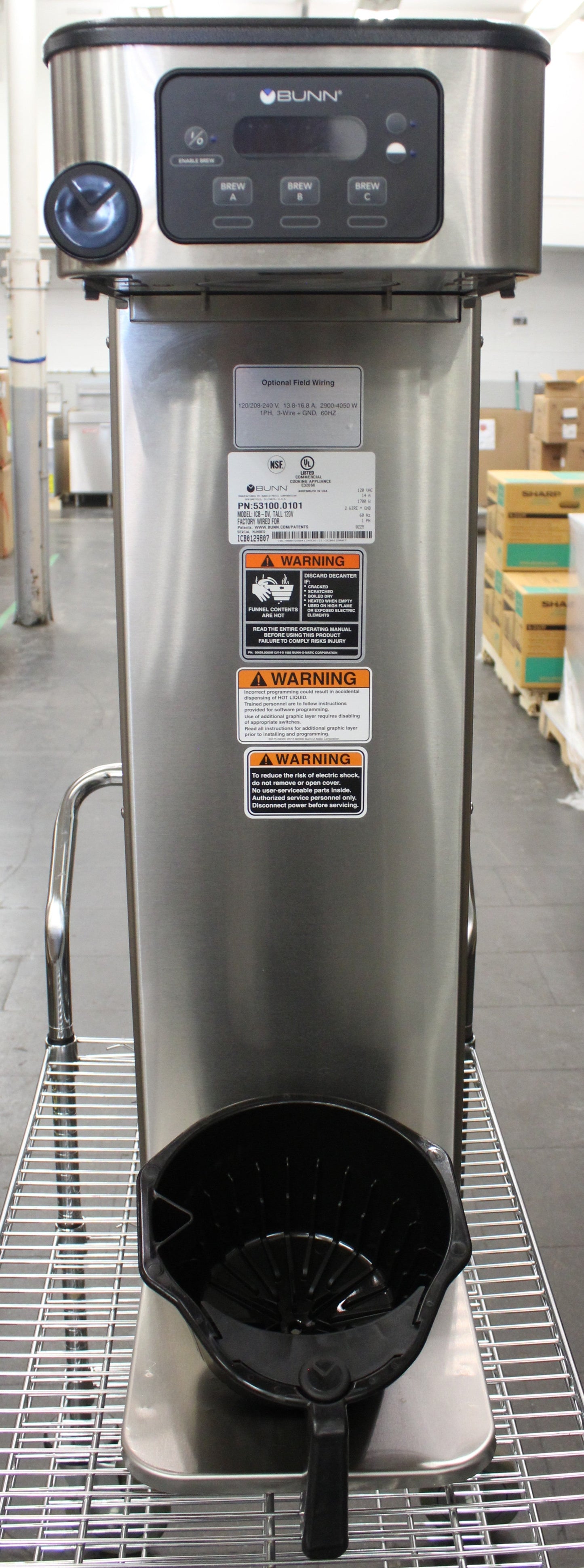 Bunn 53100.0001 *Used* ICB-DV Automatic Coffee Brewer for Thermal Servers - 3109UBU531000001