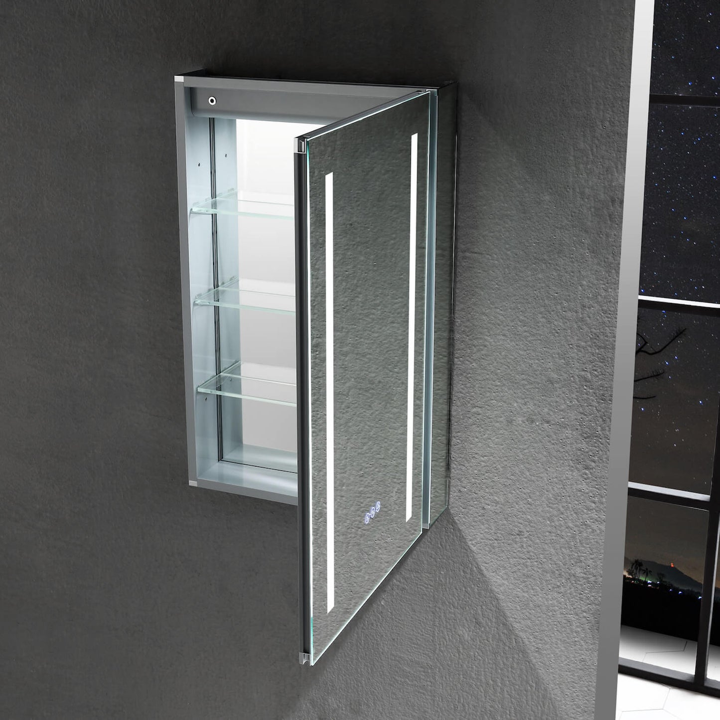 Blossom Pillar – 24 Inches LED Medicine Cabinet - MCL1 2432L