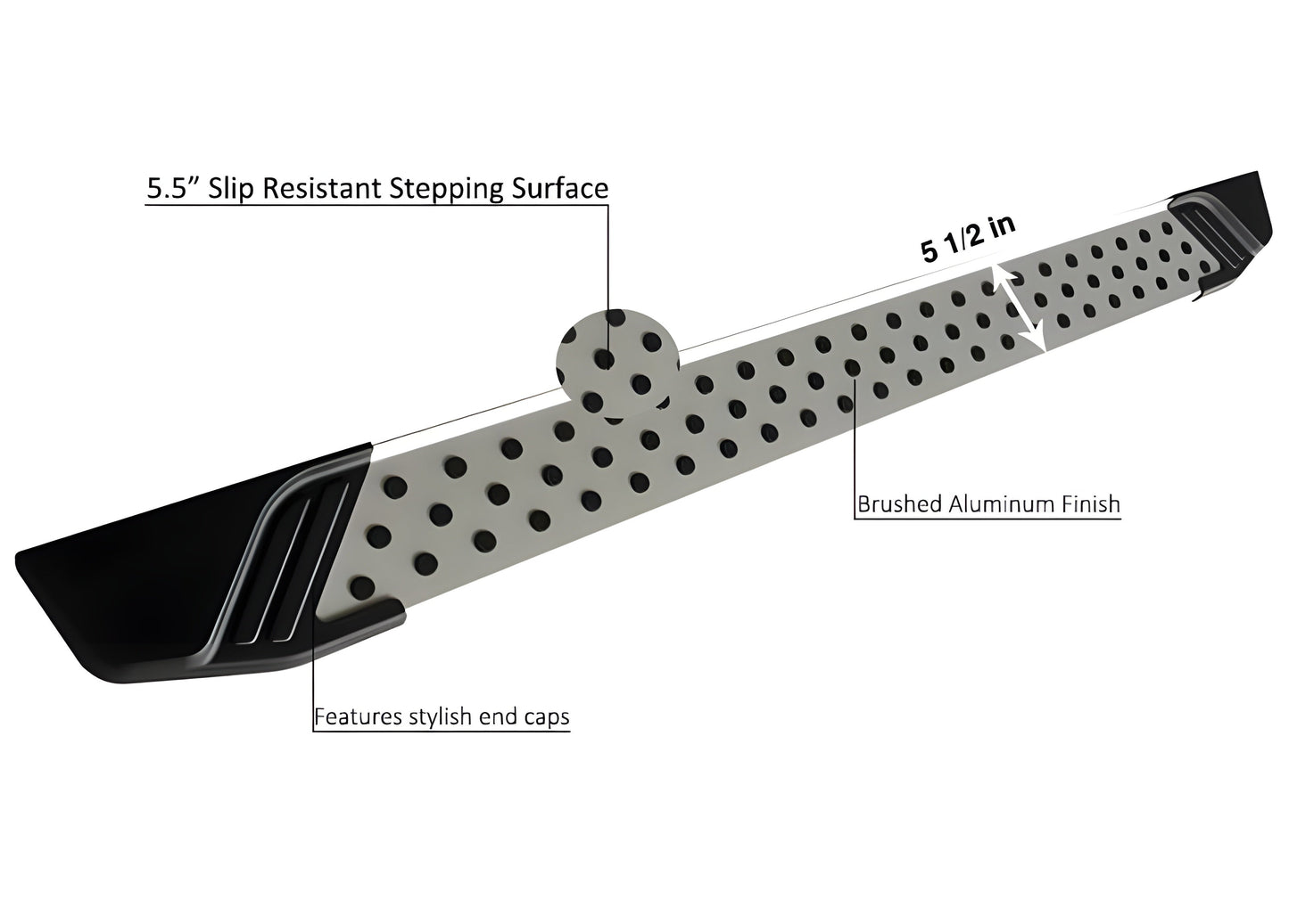 Black Horse VO-JPGC79 Black Horse Vortex Running Boards - BLKVOJPGC79