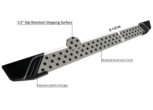 Black Horse VO-JPGC79 Black Horse Vortex Running Boards - BLKVOJPGC79