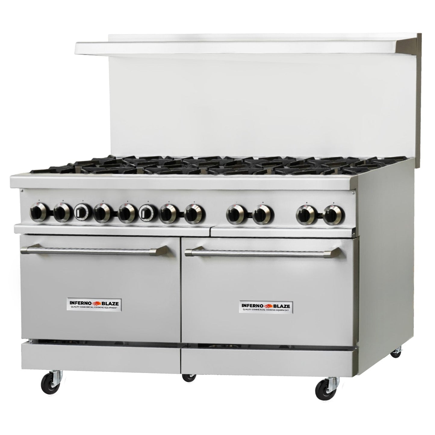 Inferno Blaze IB-GR-60 60” wide, 10 Burner Range, 2 Ovens - IB-GR-60