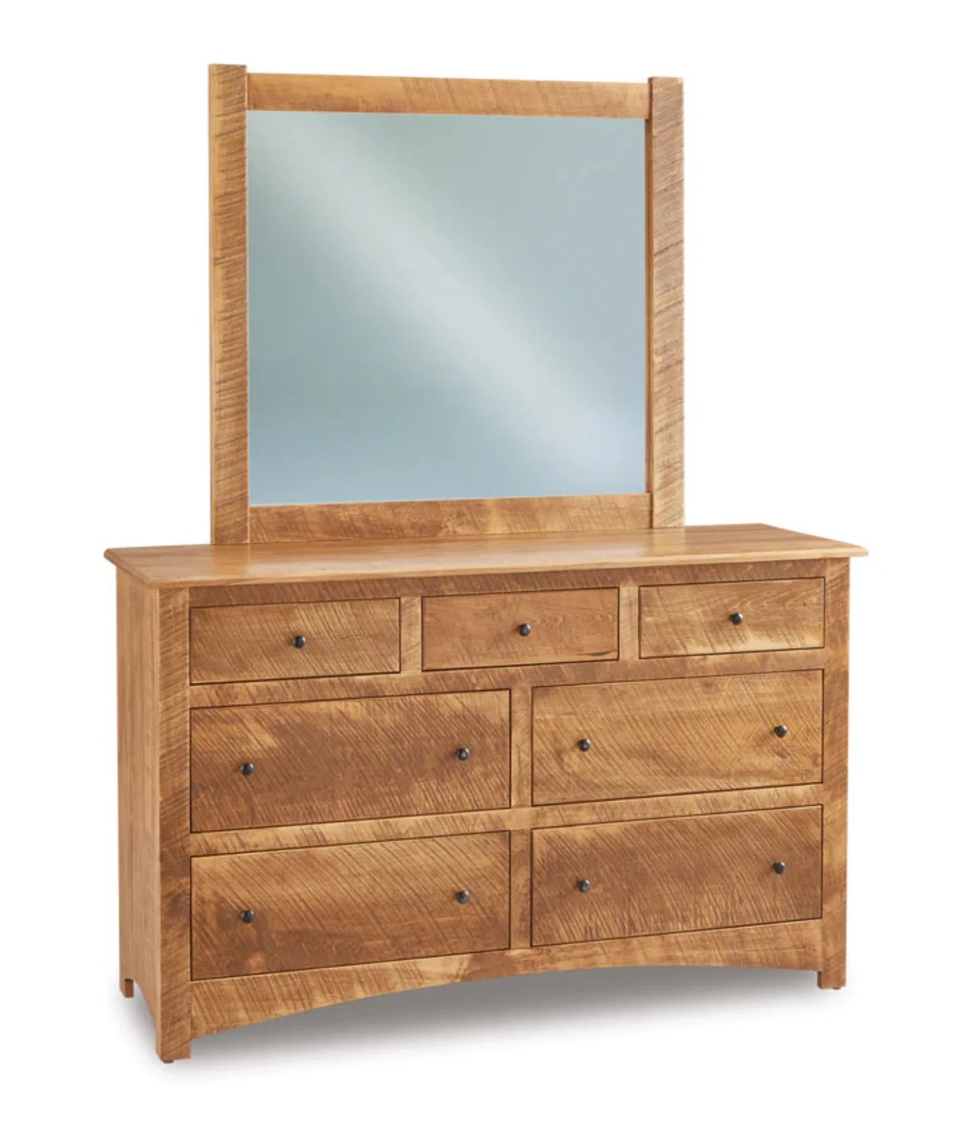 QW Amish Troy 7 Drawer Dresser w/ Optional Mirror - 105R-JRTY-159