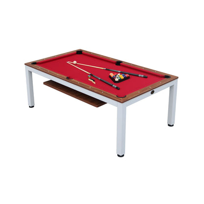 Playcraft Glacier 7' Pool Table with Dining Top - WPTGLAWHT07