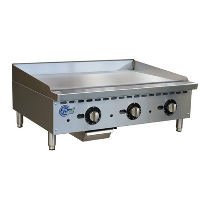 Chef AAA - KF-G36-T-P, Commercial 36" Thermostat Griddle Countertop Gas - KF-G36-T-P