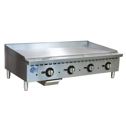 Chef AAA - KF-G48-T-P, Commercial 48" Thermostat Griddle Countertop Gas - KF-G48-T-P
