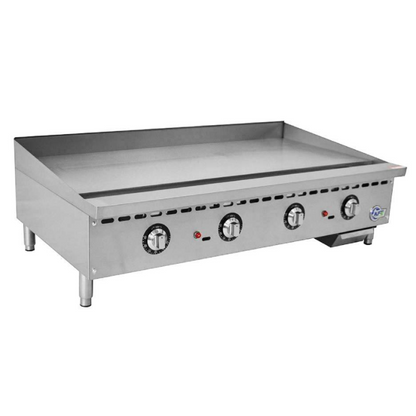 Chef AAA - KF-G48-T, Commercial 48" Thermostat Griddle Countertop Gas - KF-G48-T