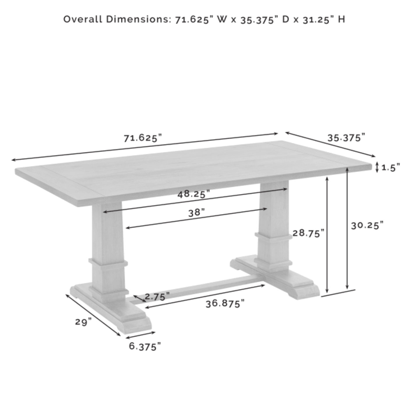 Crosley Joanna Dining Table - KF13061RB