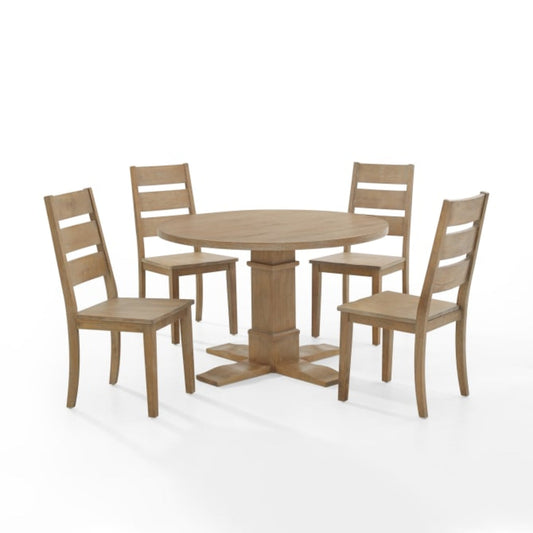 Crosley Joanna 104 Inch 5pc Round Dining Set - KF13062RB-RB