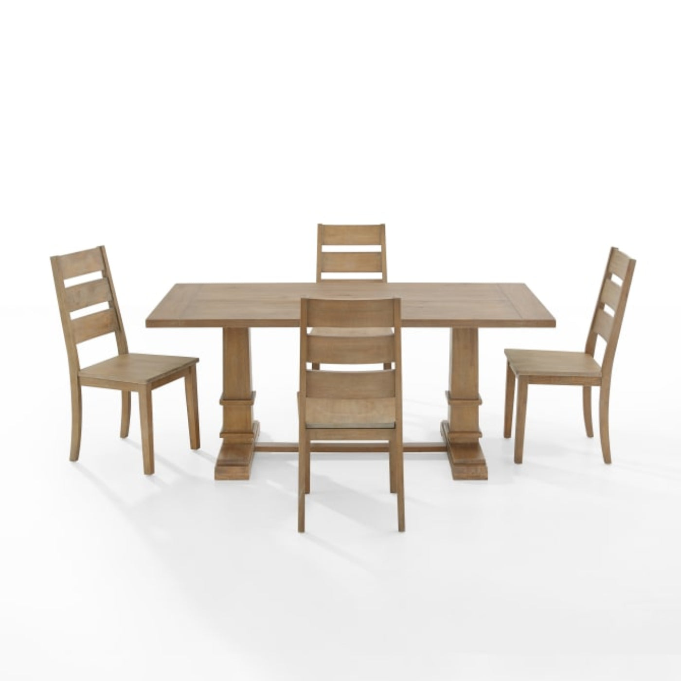Crosley Joanna 128 Inch 5pc Dining Set Rustic-Brown - KF13064RB-RB