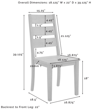 Crosley Joanna 128 Inch 5pc Dining Set Rustic-Brown - KF13064RB-RB