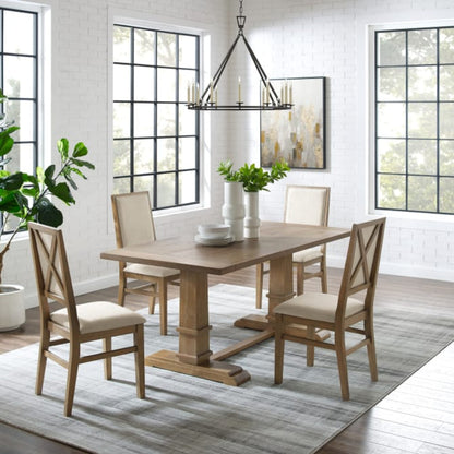 Crosley Joanna 126 Inch 5pc Dining Set Rustic-Brown -  KF13065RB-RB