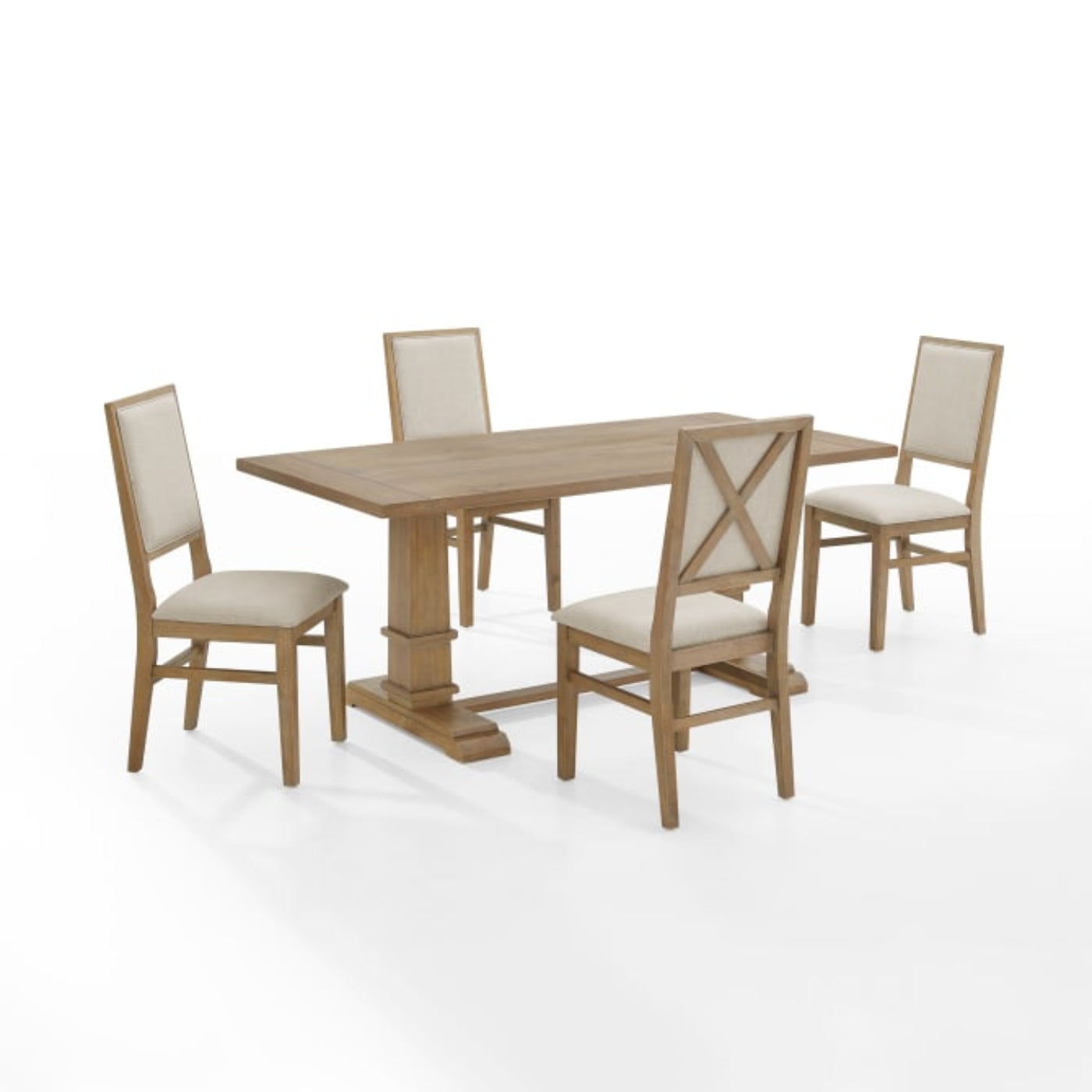 Crosley Joanna 126 Inch 5pc Dining Set Rustic-Brown -  KF13065RB-RB