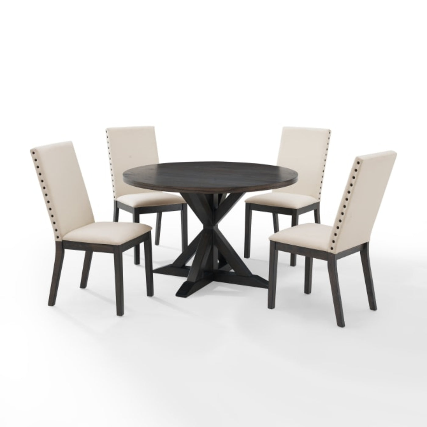 Crosley Hayden 108 Inch 5pc Round Dining Set Slate - KF13074SL