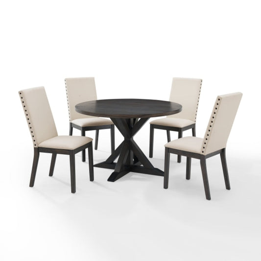 Crosley Hayden 108 Inch 5pc Round Dining Set Slate - KF13074SL