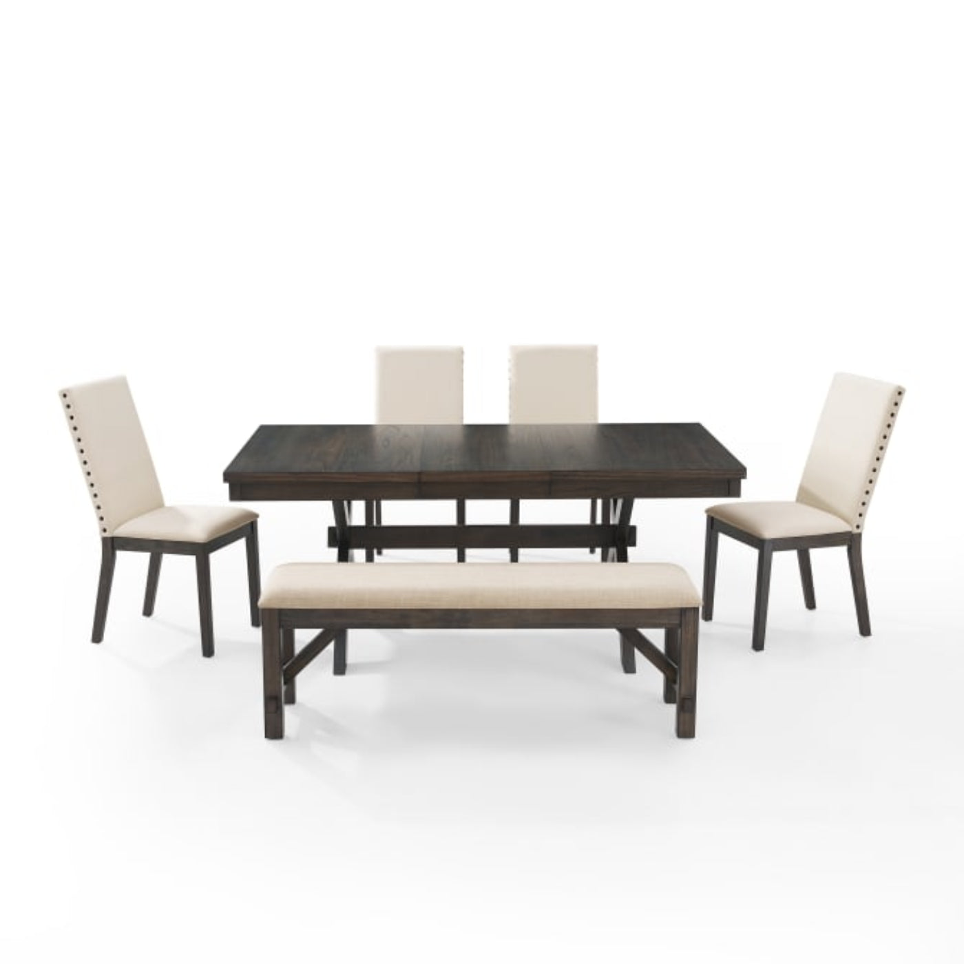 Crosley Hayden 90 Inch 6pc Dining Set Slate - KF13075SL