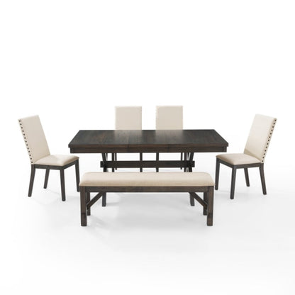 Crosley Hayden 90 Inch 6pc Dining Set Slate - KF13075SL