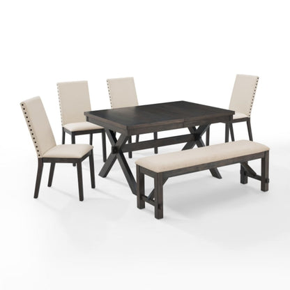 Crosley Hayden 90 Inch 6pc Dining Set Slate - KF13075SL