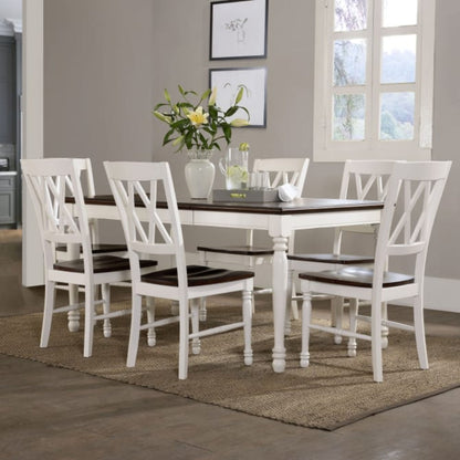 Crosley Shelby 7pc Dining Set Distressed-White  - KF20001-WH